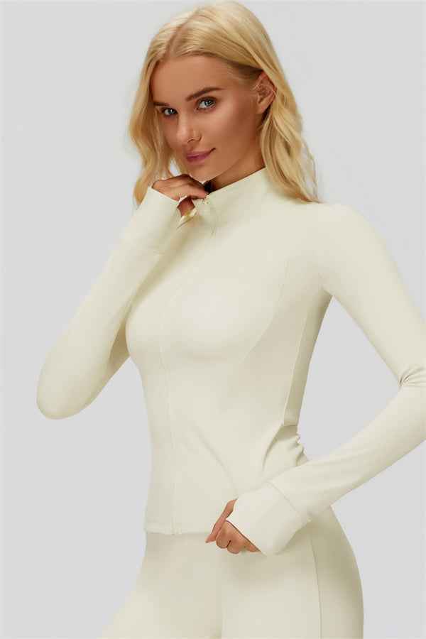 The FemmeFit Zip Jacket Straight Leg Pants 2-Piece Set