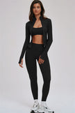 The Kinetic Zip Jacket Sports Bra Leggings 3-Piece Set