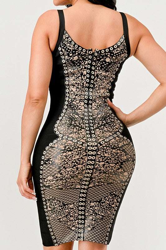 Athina Dark Aztec Dress - Pikemla