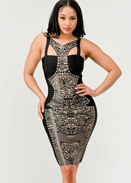 Athina Dark Aztec Dress - Pikemla