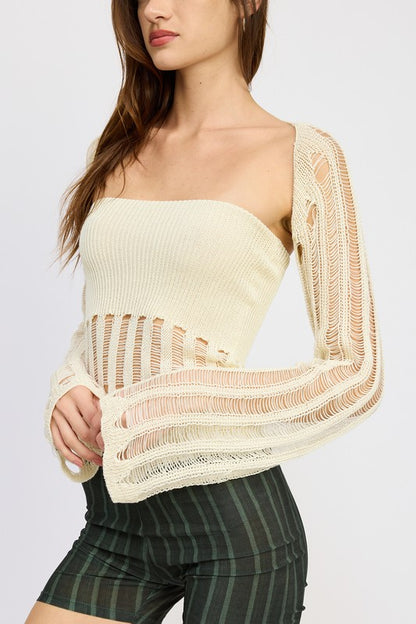 OPEN KNIT SHRUG - Pikemla