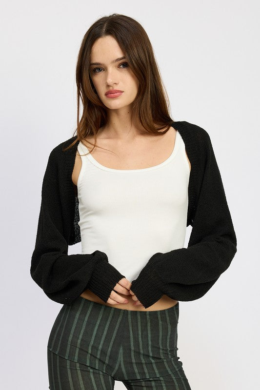 BLOUSON SLEEVE BOLERO - Pikemla