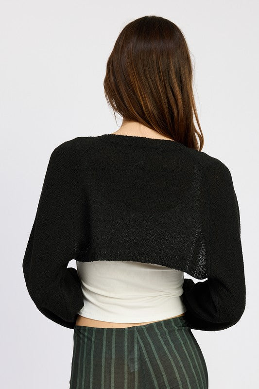 BLOUSON SLEEVE BOLERO - Pikemla