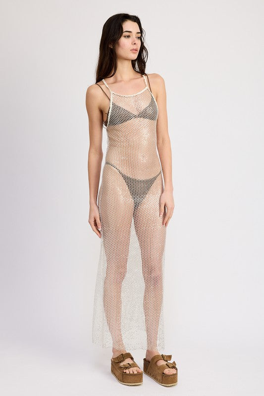 FISH NET HALTER COVER UP - Pikemla