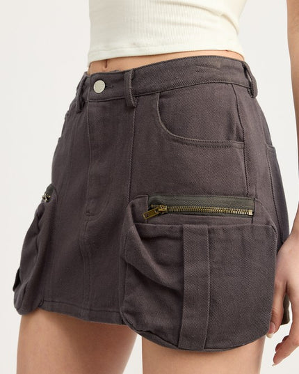 CARGO MINI SKIRT - Pikemla