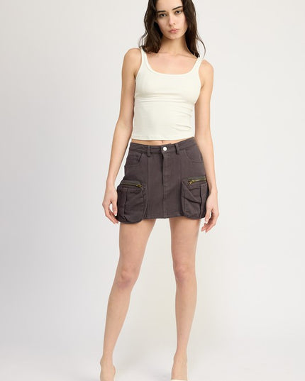CARGO MINI SKIRT - Pikemla