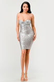 Gilded Glamour Strapless Dress - Pikemla