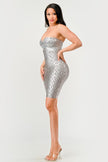 Gilded Glamour Strapless Dress - Pikemla