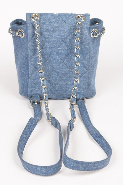 Denim Fashion Backpack - Pikemla