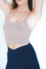 I Am Confident Beige Cropped Tank