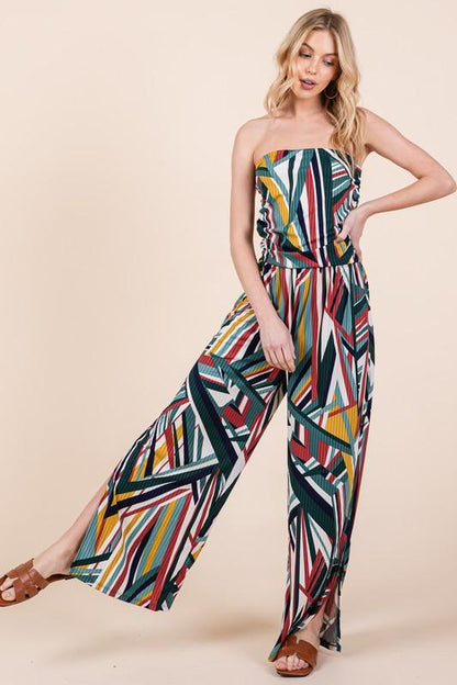 Wide Leg Jumpsuit with Pockets - Pikemla