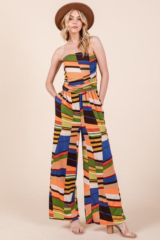 Wide Leg Jumpsuit with Pockets - Pikemla