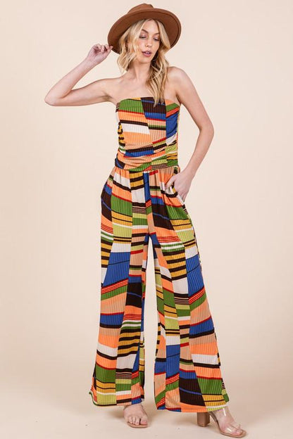 Wide Leg Jumpsuit with Pockets - Pikemla