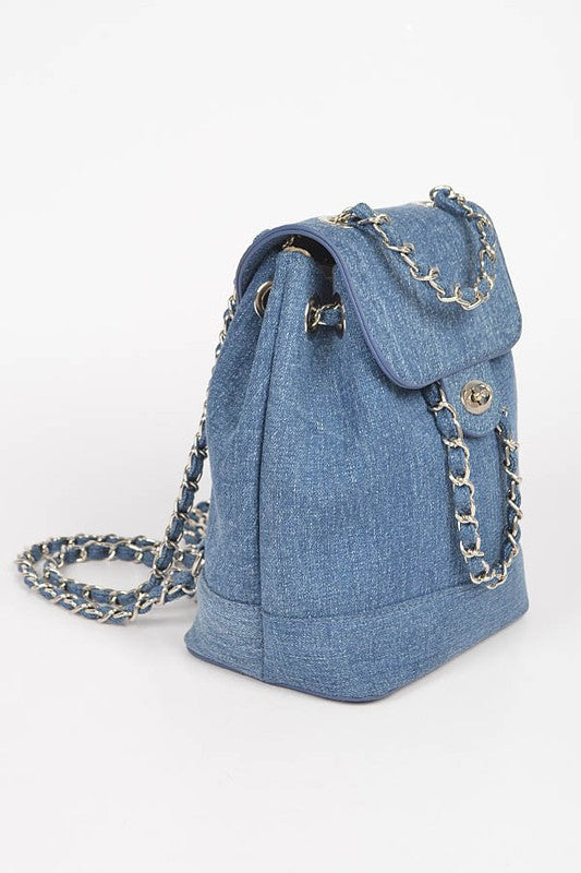 Denim Fashion Backpack - Pikemla