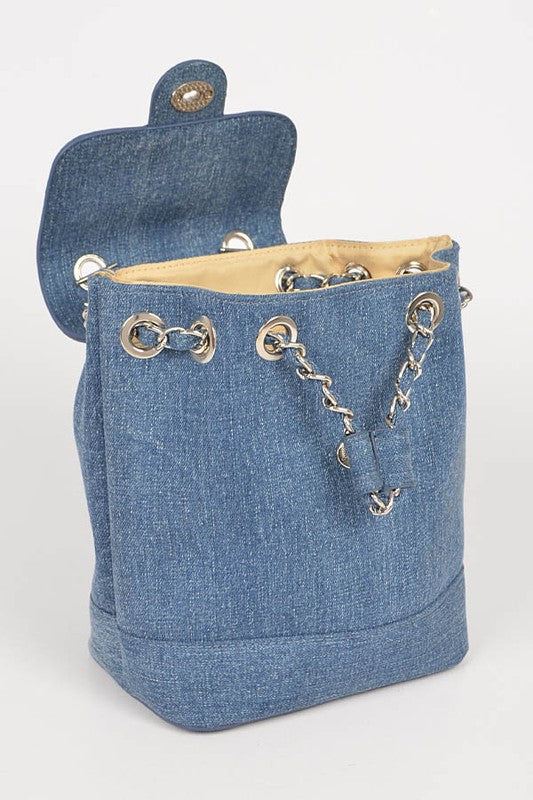 Denim Fashion Backpack - Pikemla