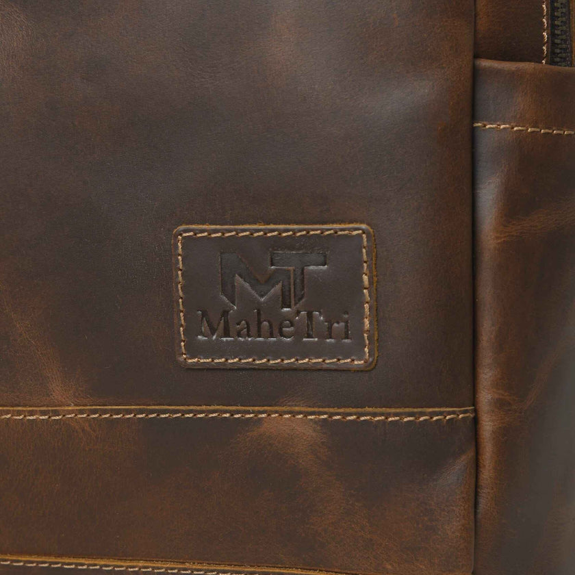 MaheTri Cambridge Unisex Buffalo Leather Backpack