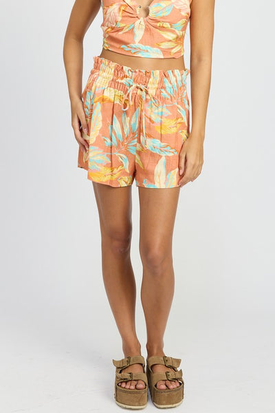 Ava Tropical Print Shorts - Pikemla