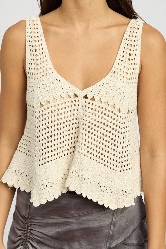 Maria Crochet Tank Top - Pikemla