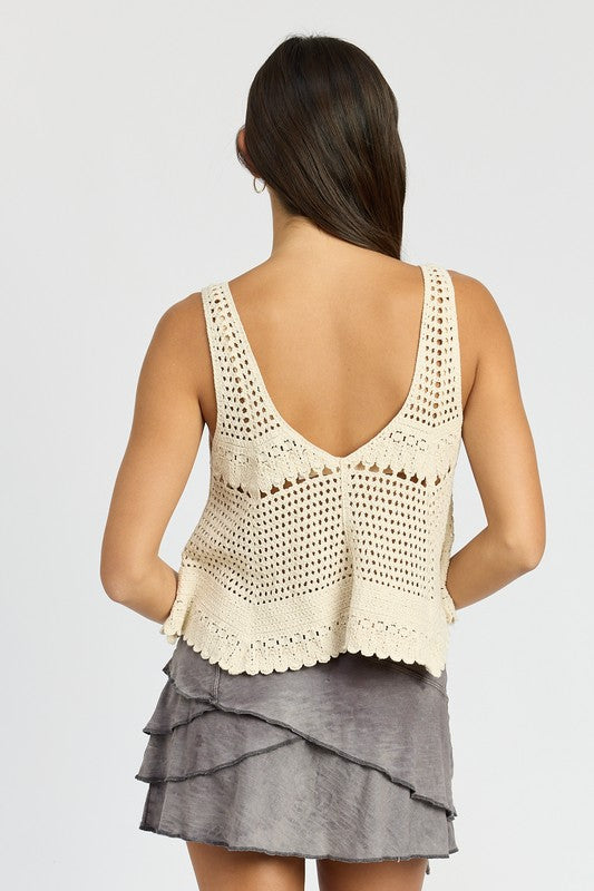 Maria Crochet Tank Top - Pikemla