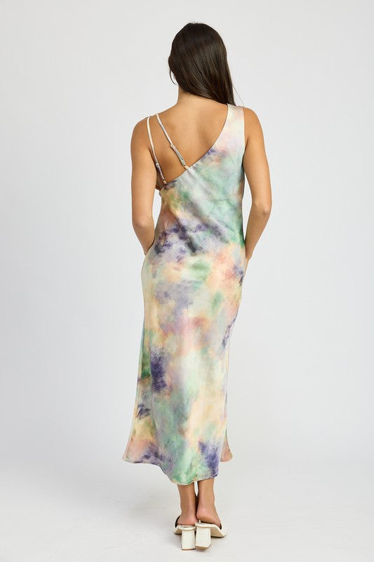 Marcy Watercolor Midi Dress - Pikemla