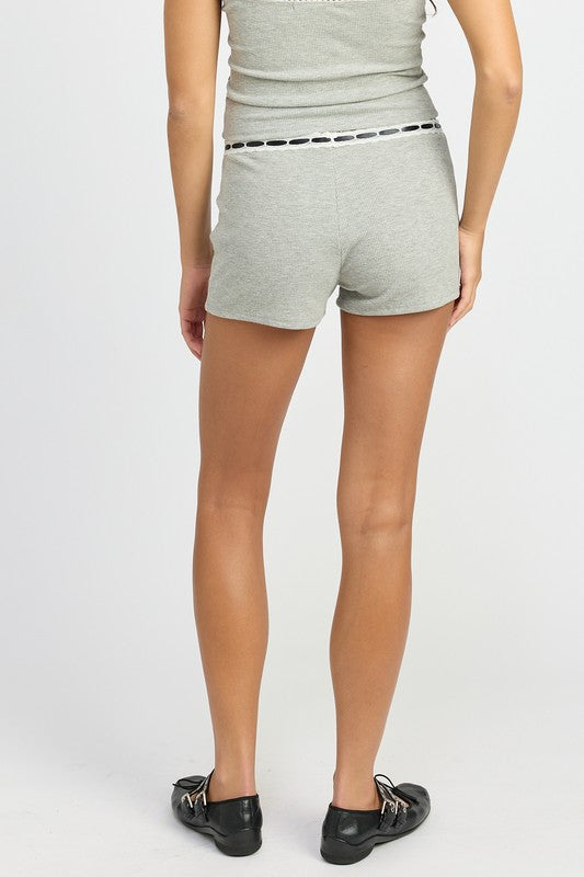 Loren Drawstring Mini Shorts - Pikemla