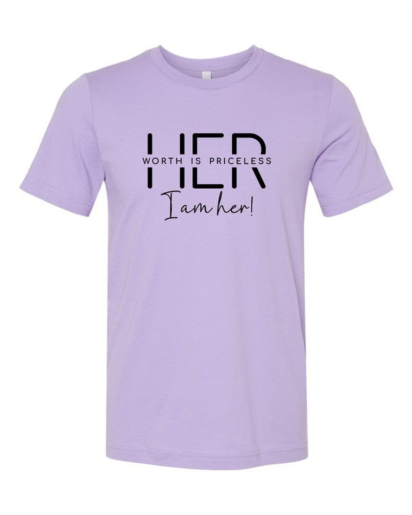 Her Worth is Priceless I am Her Graphic Tee - Pikemla