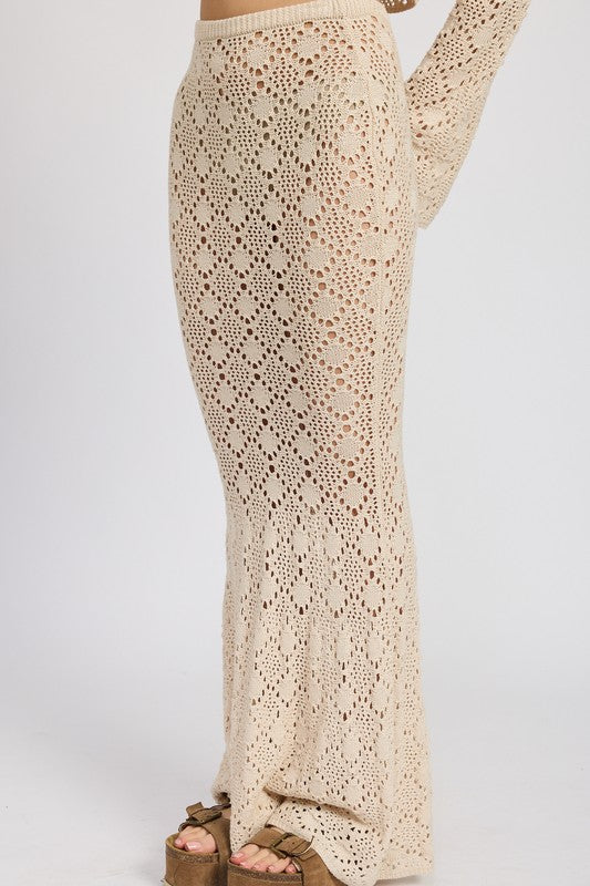 Tara Crochet Mermaid Maxi Skirt - Pikemla