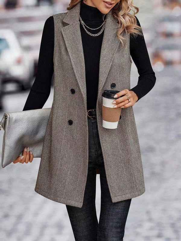 Sleeveless blazer vest
