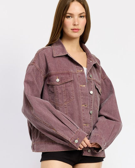 Oversized Denim Jacket - Pikemla