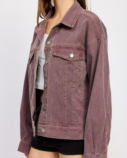 Oversized Denim Jacket - Pikemla