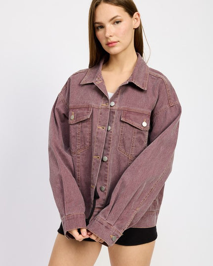 Oversized Denim Jacket - Pikemla