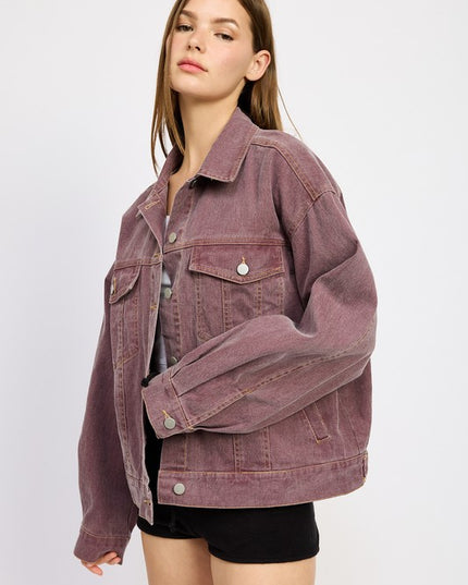 Oversized Denim Jacket - Pikemla