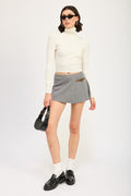 Pleated Mini Skirt - Pikemla