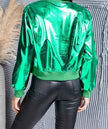 Metallic bomber jacket - Pikemla