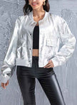 Metallic bomber jacket - Pikemla