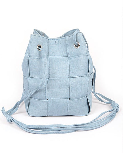 Weaved Denim Crossbody Bag - Pikemla