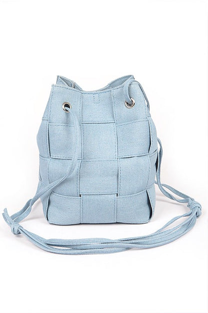 Weaved Denim Crossbody Bag - Pikemla