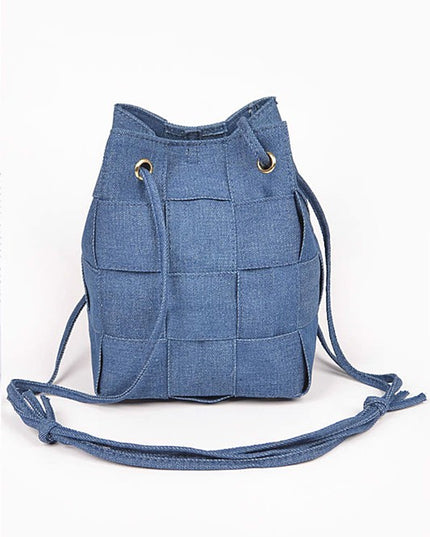 Weaved Denim Crossbody Bag - Pikemla