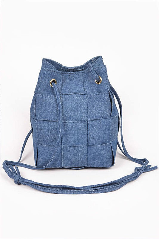 Weaved Denim Crossbody Bag - Pikemla