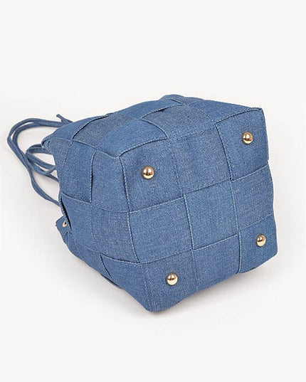 Weaved Denim Crossbody Bag - Pikemla
