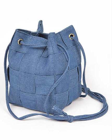 Weaved Denim Crossbody Bag - Pikemla