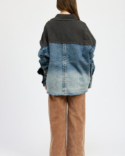 Oversized Denim Jacket - Pikemla