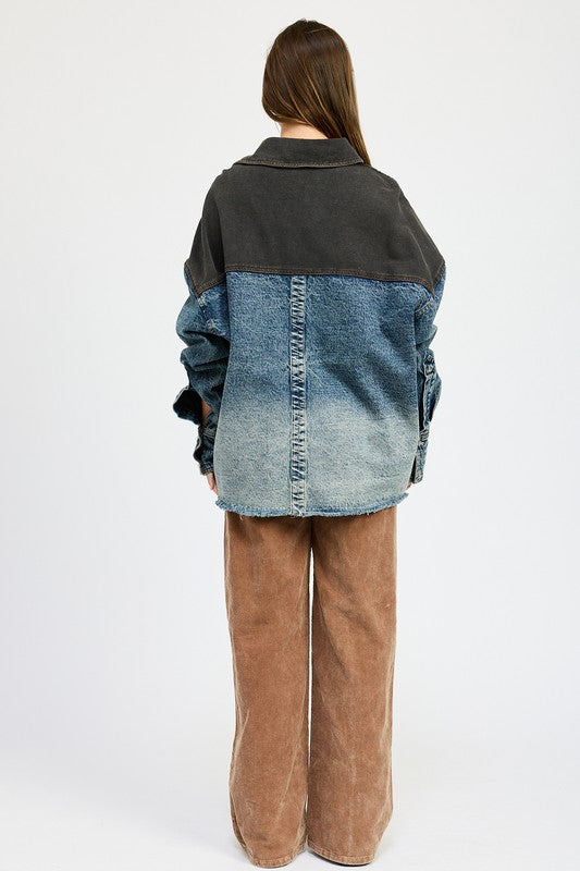 Oversized Denim Jacket - Pikemla