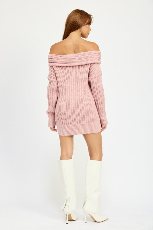 OVERSIZED OFF SHOULDER SWEATER - Pikemla