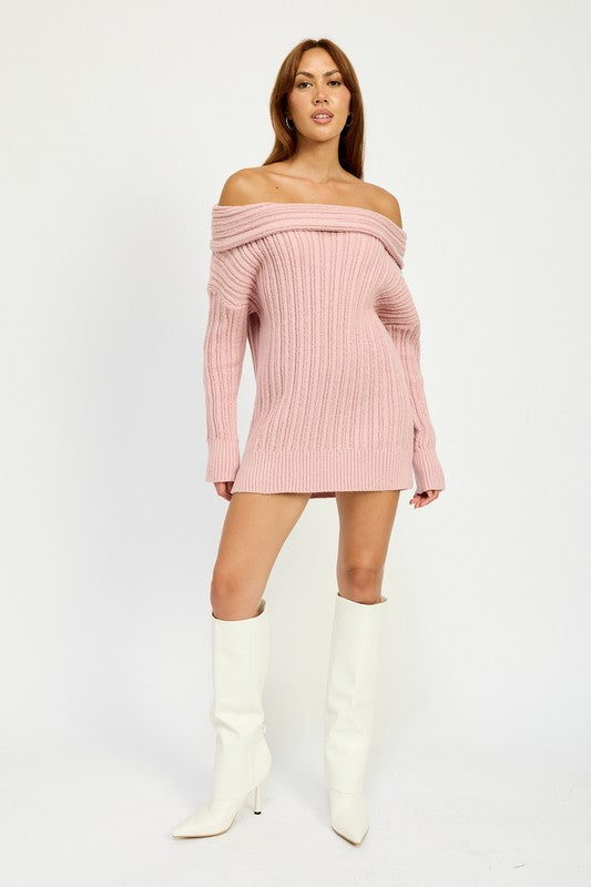 OVERSIZED OFF SHOULDER SWEATER - Pikemla