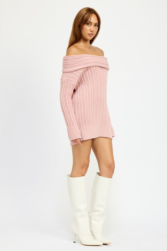 OVERSIZED OFF SHOULDER SWEATER - Pikemla