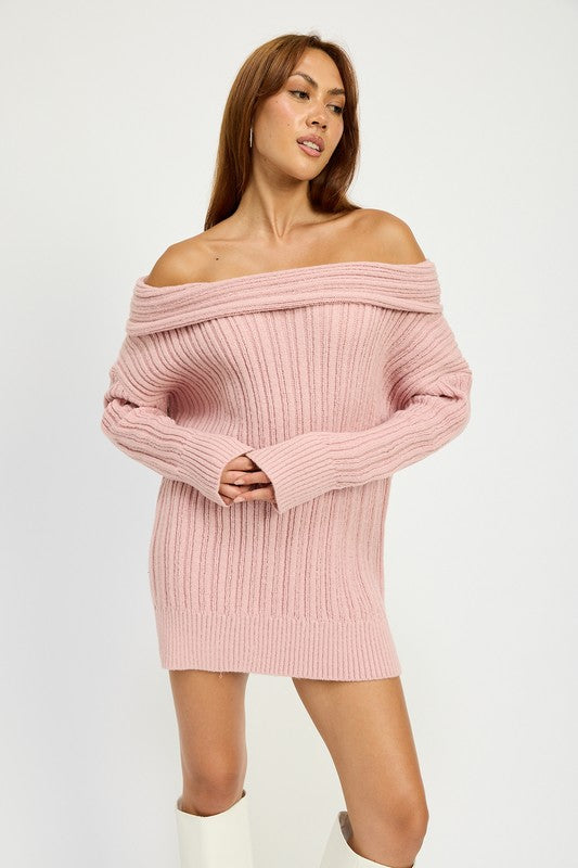 OVERSIZED OFF SHOULDER SWEATER - Pikemla