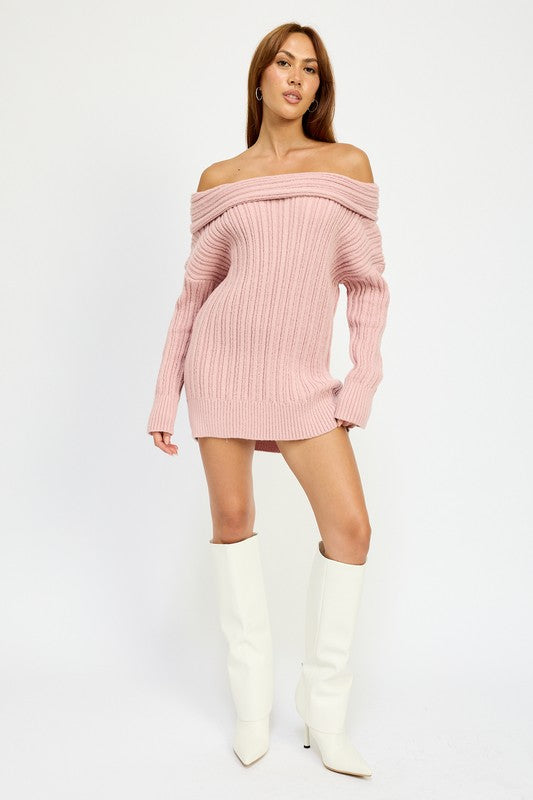 OVERSIZED OFF SHOULDER SWEATER - Pikemla