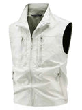 Men's Plus Size Lightweight Multi-Pocket Outdoor Vest