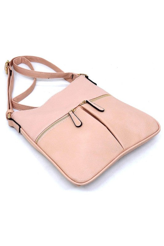 Front Zip Pocket Crossbody Bag